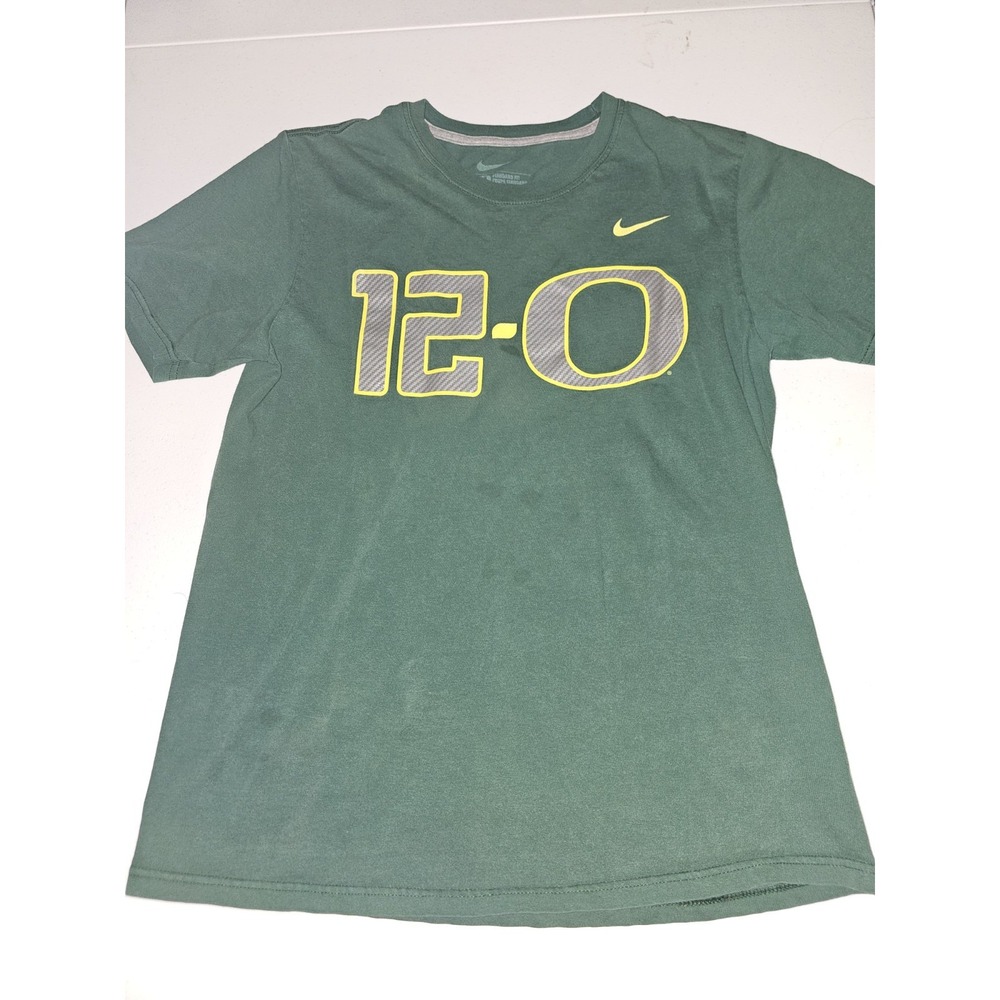 Nike Oregon Ducks 12-O T Shirt Mens Medium Green Yellow Football Graphic Tee